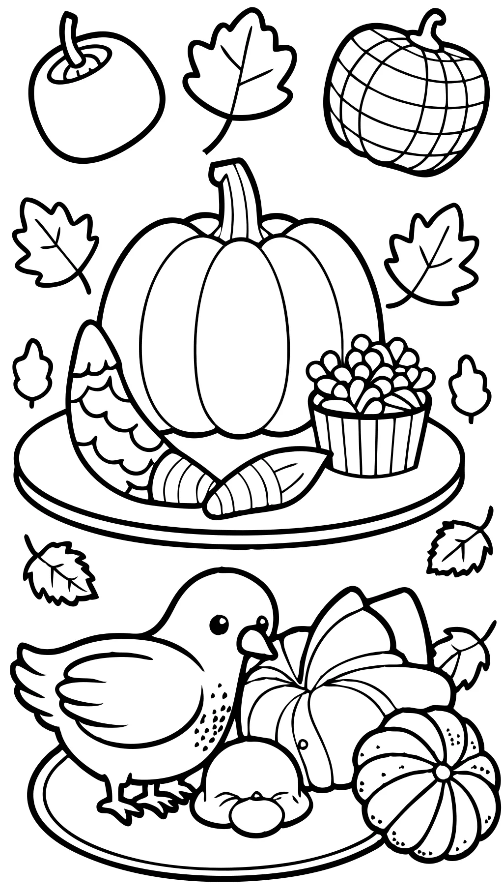 Joyeux Thanksgiving Day Coloring Pages